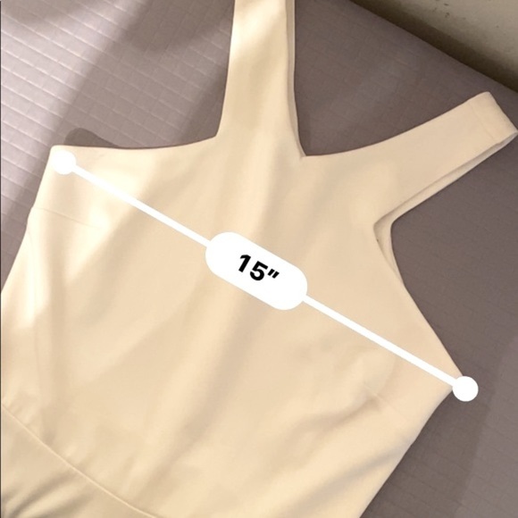 AQUA (Bloomingdale’s) Scuba Skater halter mini dress in Pure White size Large - Picture 8 of 9